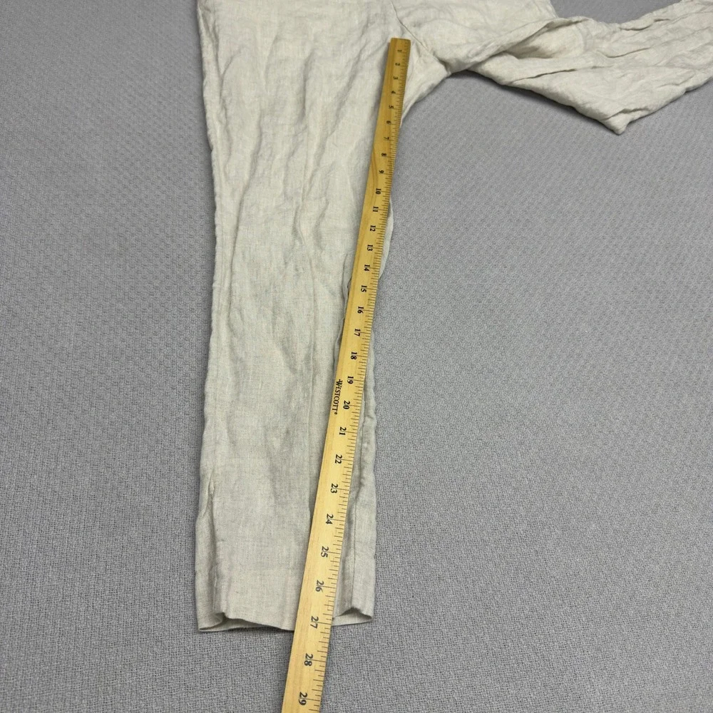 H&M Linen Pants Mens 36x27 White Slim Fit Breathable Preppy Summer Coastal